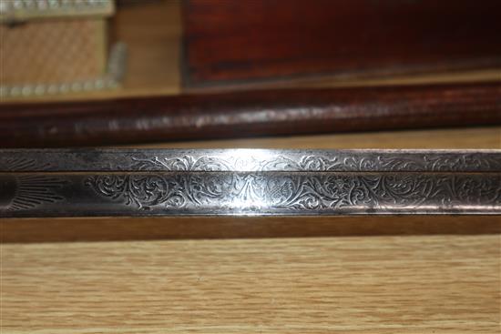 An Edward VII Wilkinson cavalry officers sword with scabbard